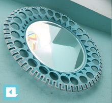 Load image into Gallery viewer, Baby Blue Floral Tire Mirror
