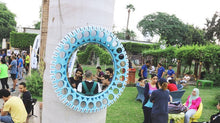 Load image into Gallery viewer, Baby Blue Floral Tire Mirror